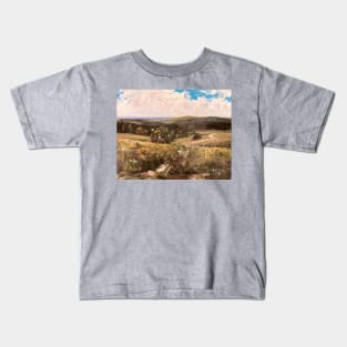 Golden Landscape Field Painting Kids T-Shirt